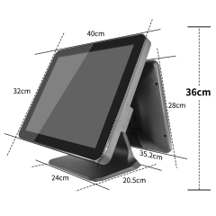 17"+15'' Dual Screen All In One Capacitive Touch POS Terminal Q600s