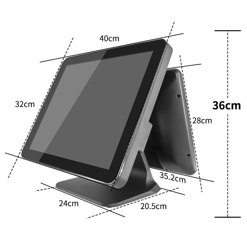 17"+15'' Dual Screen All In One Capacitive Touch POS Terminal Q600s