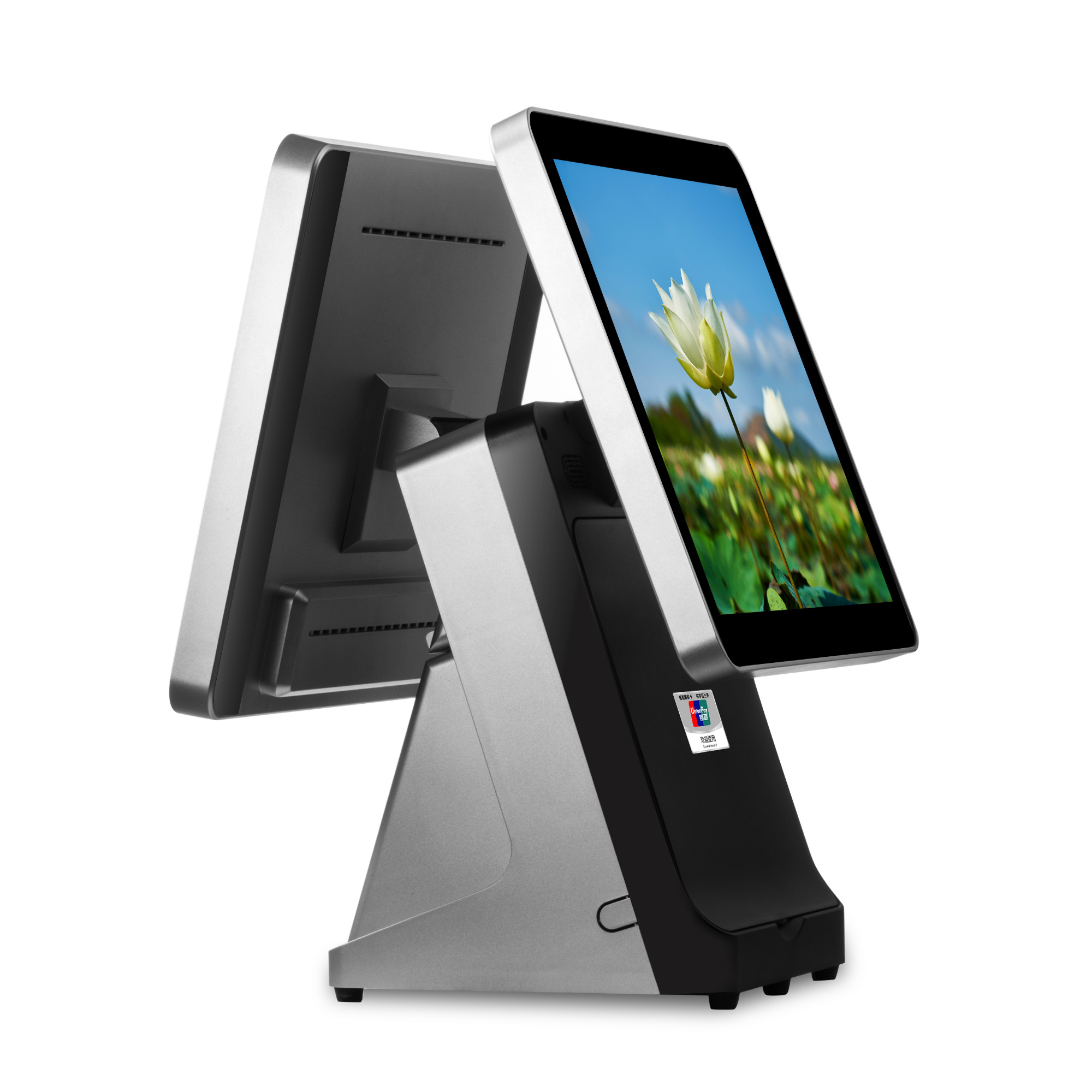 15"+15" Dual Screen All In One Capacitive Touch POS Terminal Y999s