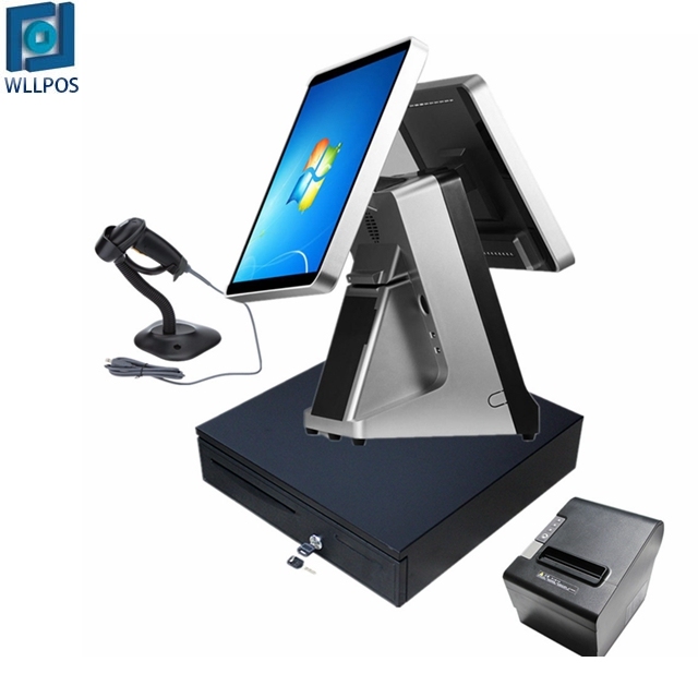 15"+12" Dual Screen All In One Capacitive Touch POS Terminal Y999s