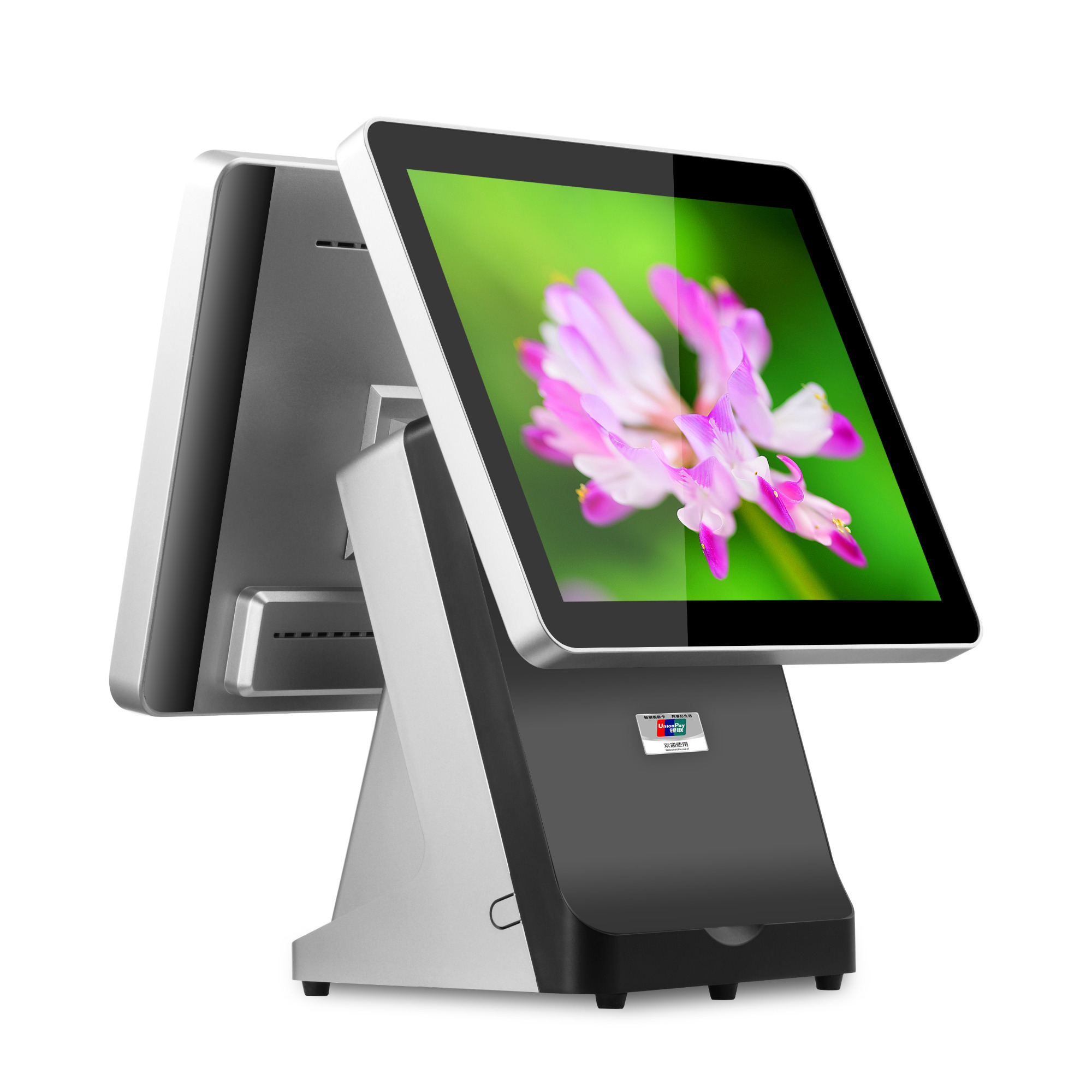 15"+15" Dual Screen All In One Capacitive Touch POS Terminal Y999s