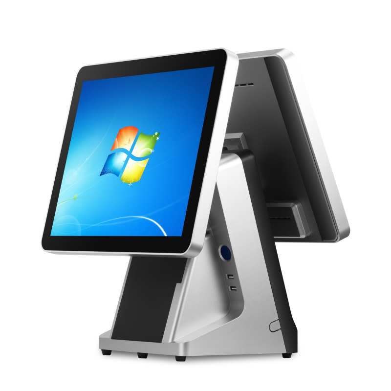 15"+15" Dual Screen All In One Capacitive Touch POS Terminal Y999s
