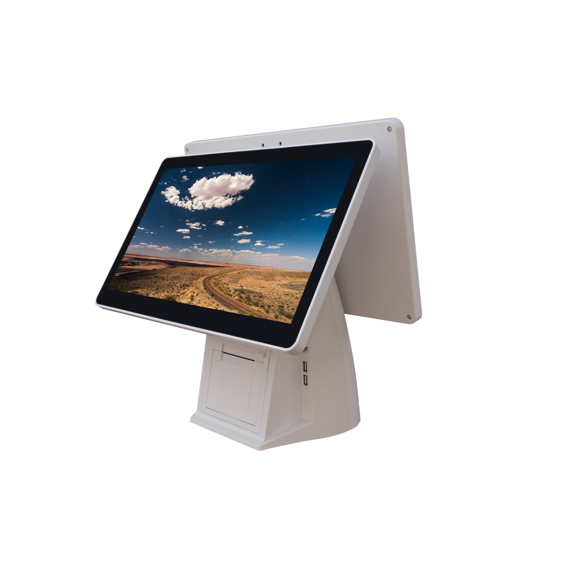 15.6”Dual screen Canten order meal POS Terminal