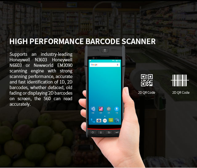5.5" Touch Screen Handheld PDA Barcode Scanner with Thermal and Label Printer 4G NFC Pos Terminal