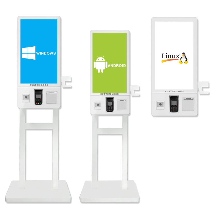 Restaurant 24 27 32 Inch Touch Screen Cashless POS Fast Food Self Service Order Payment Terminal Kiosk Floor Stand Machine