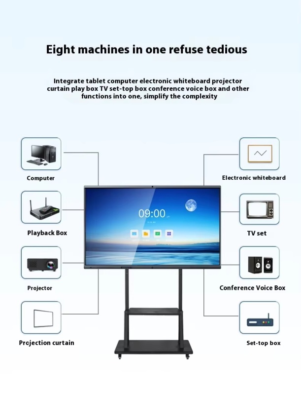 55 Inches LED Interactive Smart Board with 4K UHD Multi-Touch Screen for Teaching and Conference - Hot Sales OEM Supplier