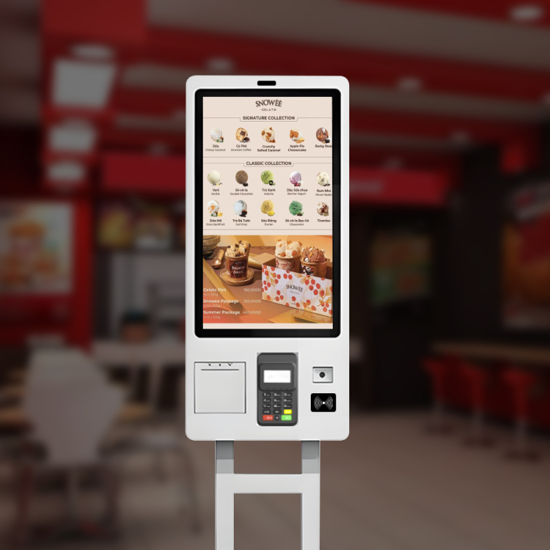 Touch Screen Pos Kiosk Android Self Service Kiosk Pos Machine for Restaurant Complete Set