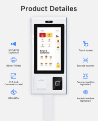Touch Screen Pos Kiosk Android Self Service Machine for Restaurant Complete Set