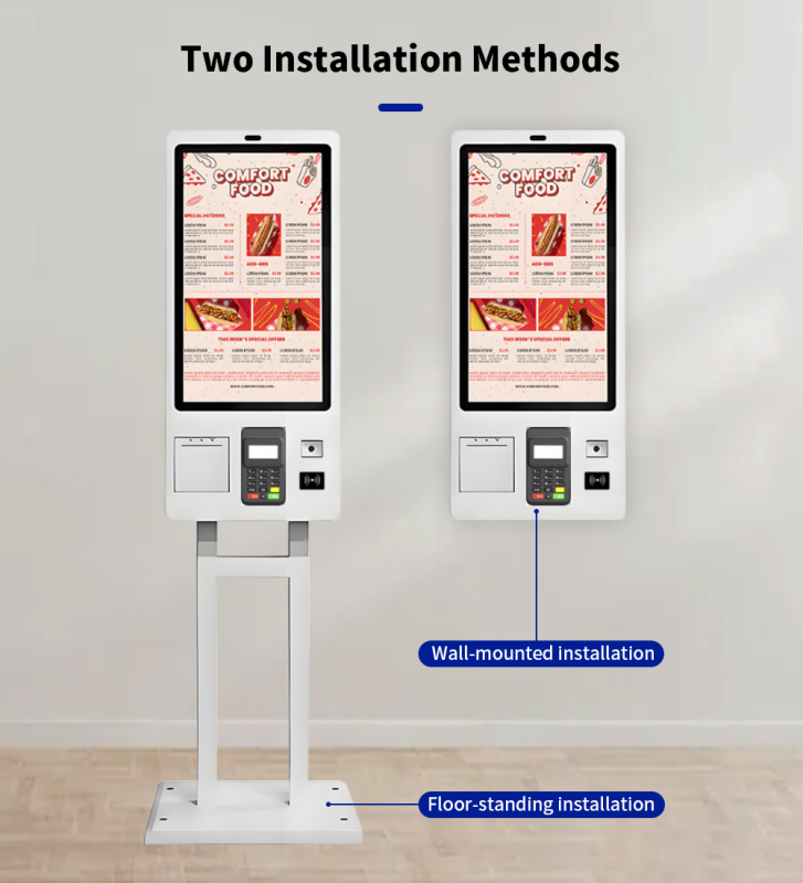 Touch Screen Pos Kiosk Android Self Service Kiosk Pos Machine for Restaurant Complete Set