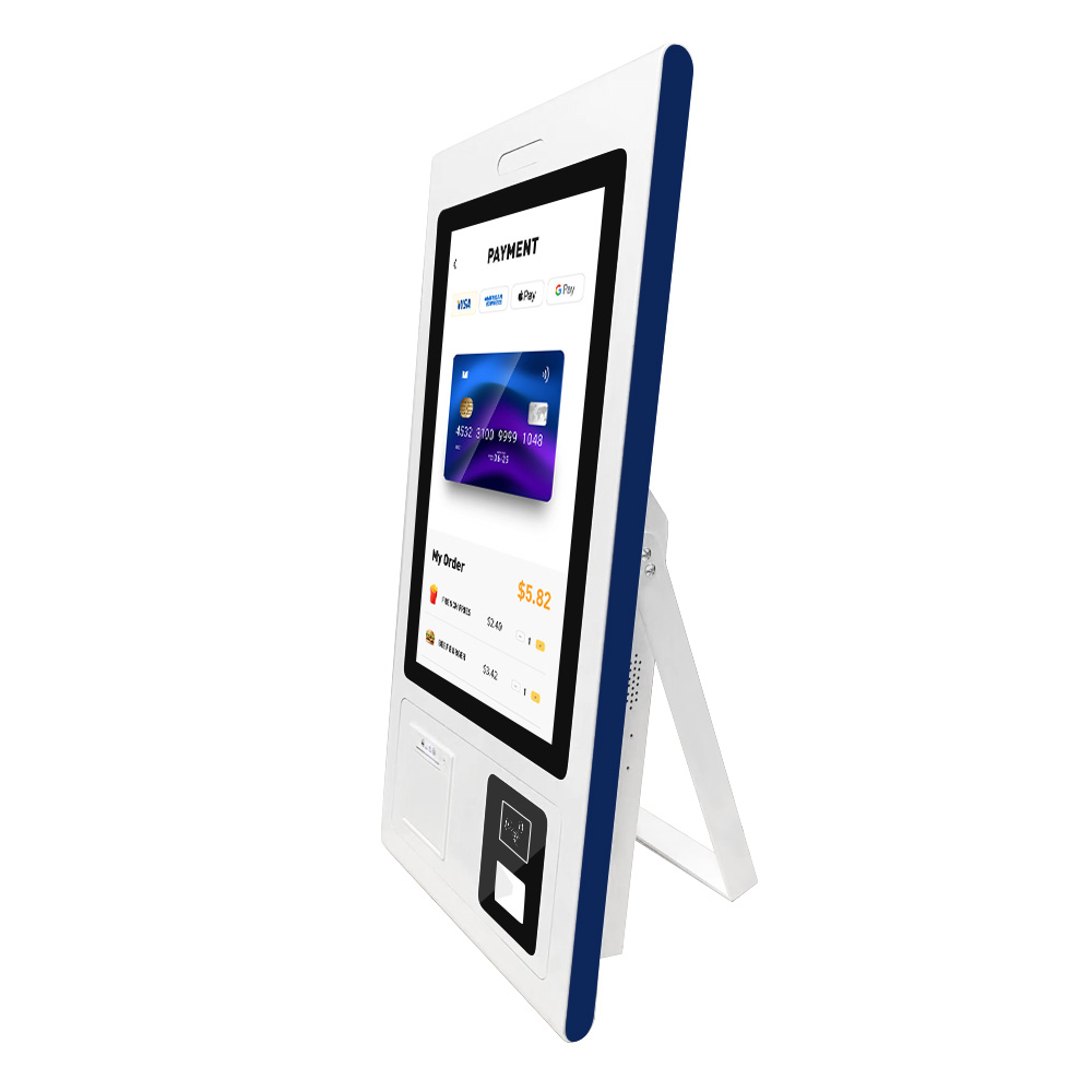 Restaurant 24 27 32 Inch Touch Screen Cashless POS Fast Food Self Service Order Payment Terminal Kiosk Floor Stand Machine