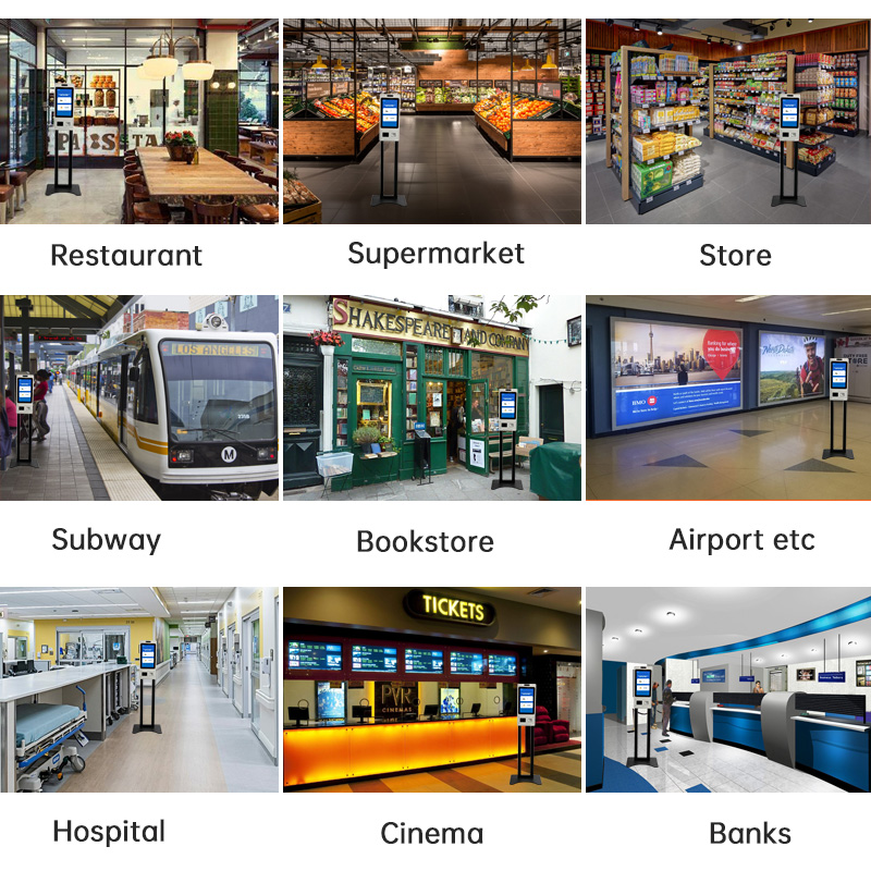 16 22 24 27 32 Inch Payment Kiosk Touch Screen Self Ordering Kiosk Wall-mounted Desktop Floor Mount Self Service Payment Kiosk