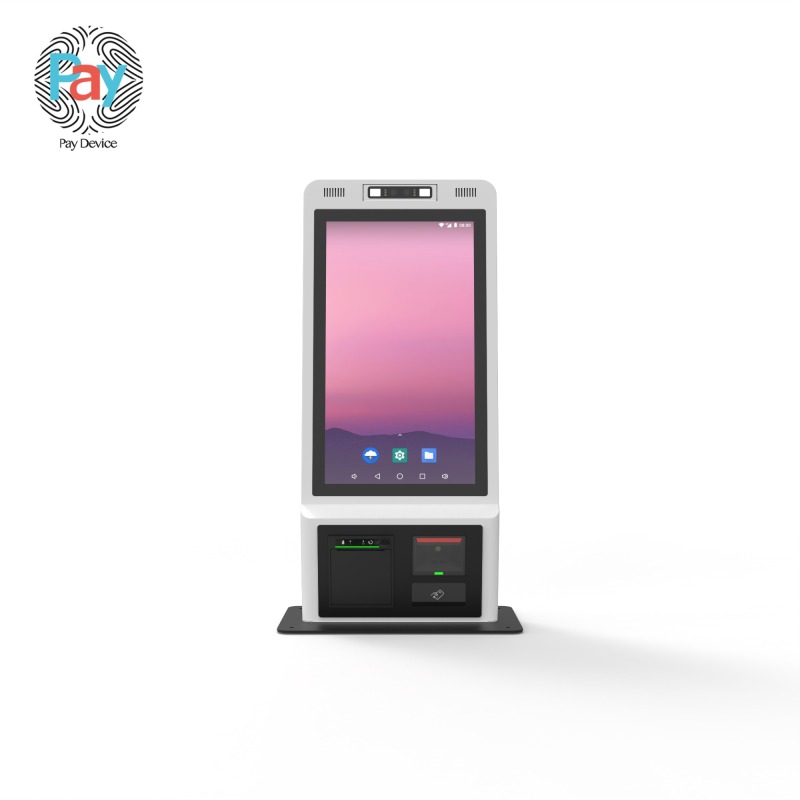 Professional 21.5-Inch Touchscreen Self-Service Food Service Kiosk NFC Scanner WiFi Android/Windows SDK Payment Capabilities
