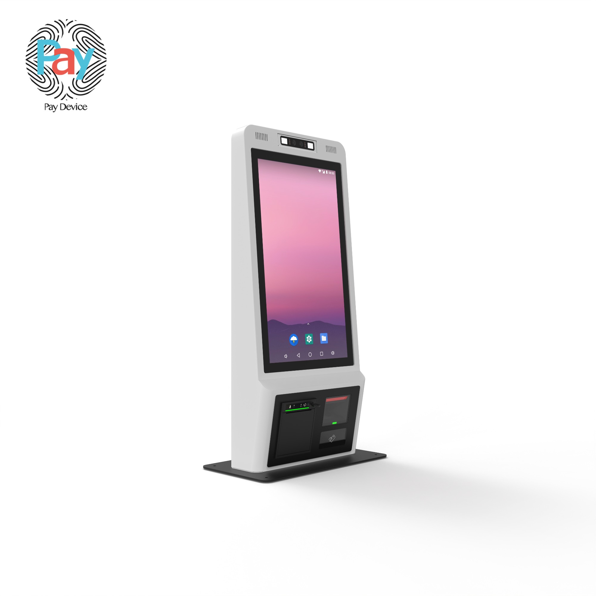 Professional 21.5-Inch Touchscreen Self-Service Food Service Kiosk NFC Scanner WiFi Android/Windows SDK Payment Capabilities
