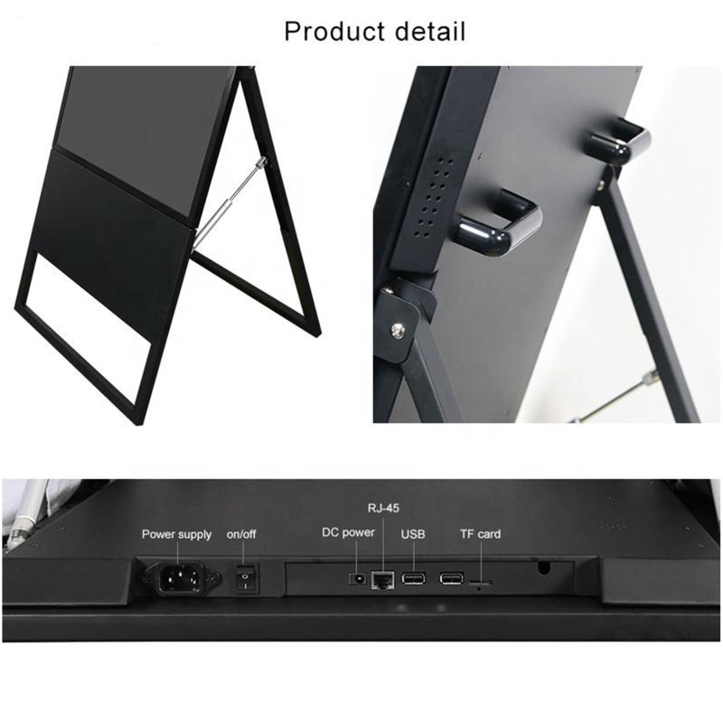55 inch Desktop Digital Signage for Restaurants retail store Displays Brightness LCD Menu Board