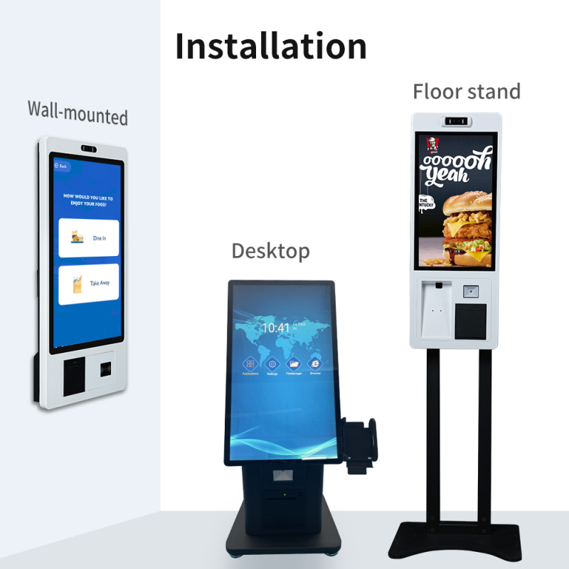 16 22 24 27 32 Inch Payment Kiosk Touch Screen Self Ordering Kiosk Wall-mounted Desktop Floor Mount Self Service Payment Kiosk