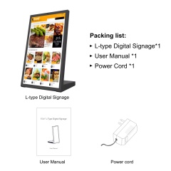 15.6 inch Desktop Digital Signage for Restaurants retail store Displays Brightness LCD Menu Board