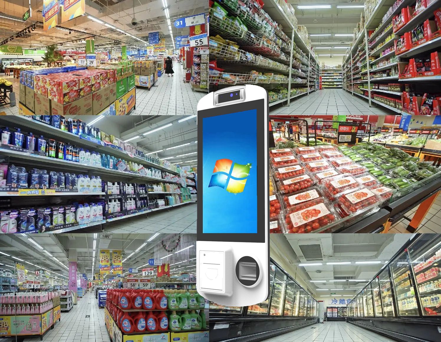 15.6 inch Touch Screen Floor Stand and Wall Mounted Thermal Printer Price Kiosk Payment Kiosk