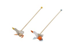 wooden push along goose