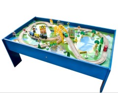 Wooden Train Table Set 80PCS