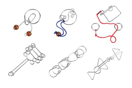 6 WIRE PUZZLES SET