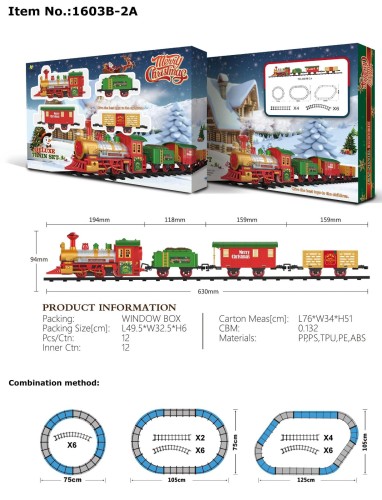 B/O Christmas Rail Train Set