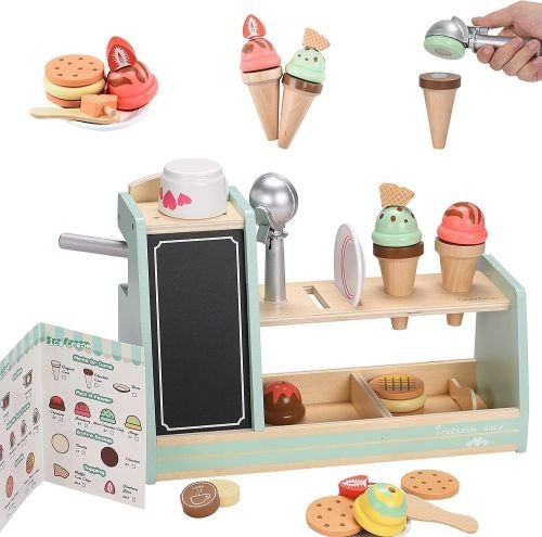 wooden ice cream shop