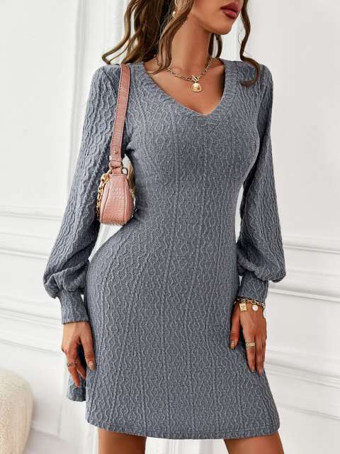 Stretchy Slim Mini Sweater Dress