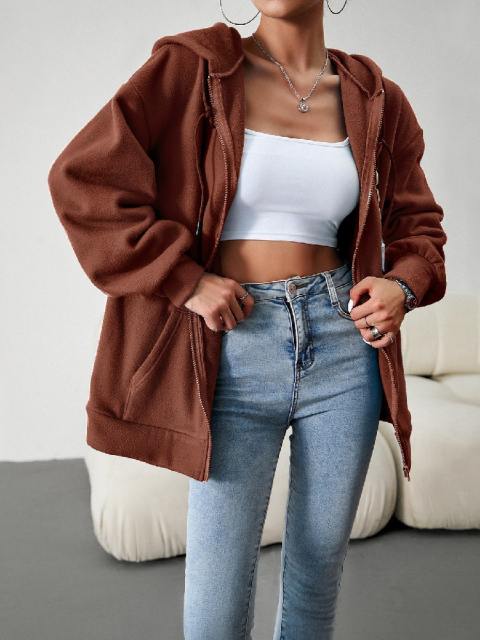 Casual Sweatshirt Cardigan Hooded Jacket