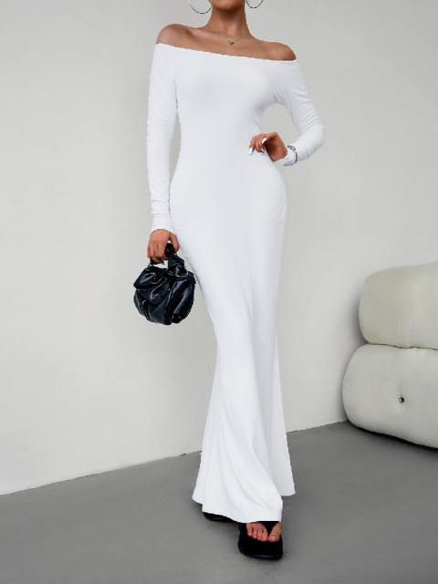 Temperament Elegant Slim One-Shoulder Dresses