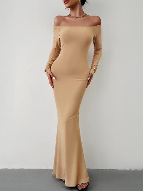 Temperament Elegant Slim One-Shoulder Dresses