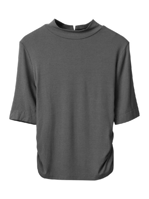 Mock Turtleneck Half Sleeve Slim Fit T Shirt Tops