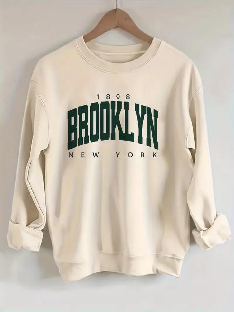 Brooklyn Letter Print Sweatshirt