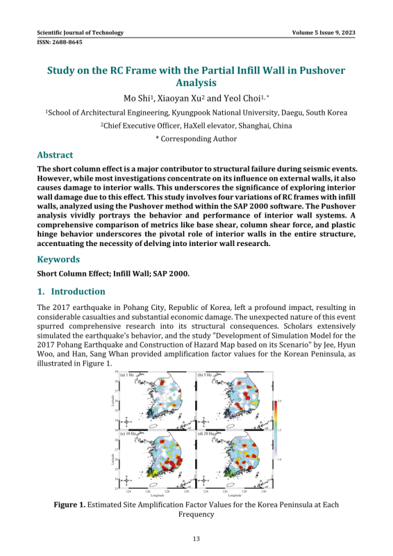 Study on the RC Frame with the Partial Infill Wall in Pushover Analysis