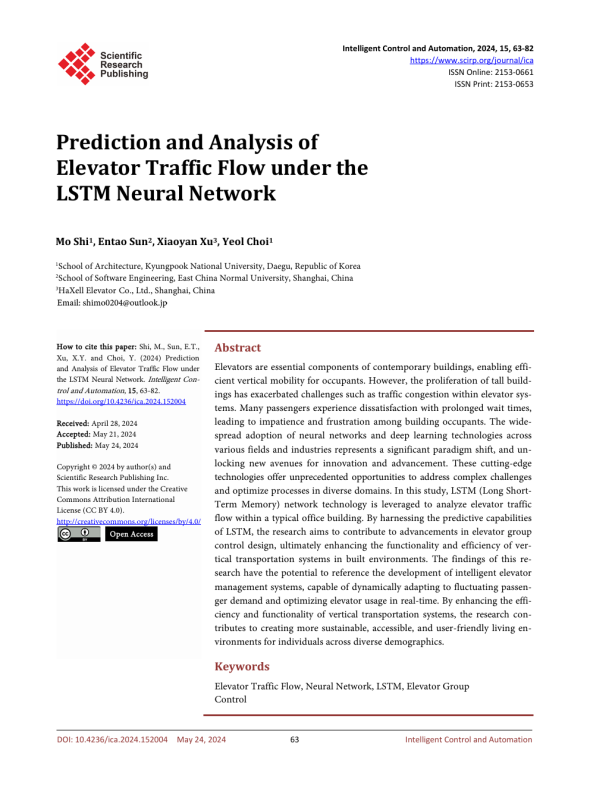 Prediction and Analysis of Elevator Traffic Flow under the LSTM Neural Network
