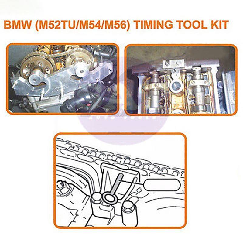 8PCS BMW M52, M52TU, M54, M56 Complete Timing Special Tools Kit