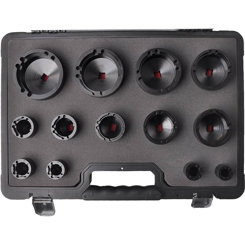 13PCS Special Socket Set with Inside Tooth for Grooved Nuts