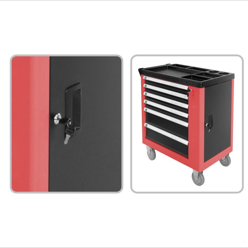 Roller Cabinet With 6 Drawers & A Storage On The Right Side