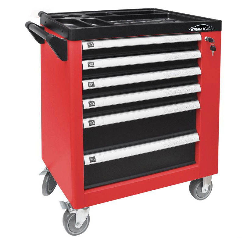 Roller Cabinet With 6 Drawers & A Storage On The Right Side