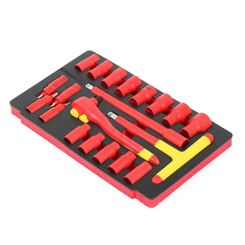 20PCS VDE Insulated Tool Set | 1/2" Sockets & Wrench