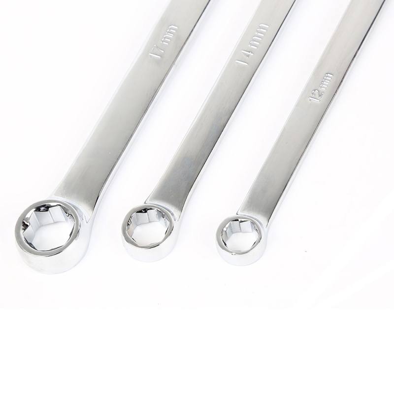 Double Ring Spanner Set with Extractor Heads | extra long |8x9mm-18x19mmm. | 6 pcs.