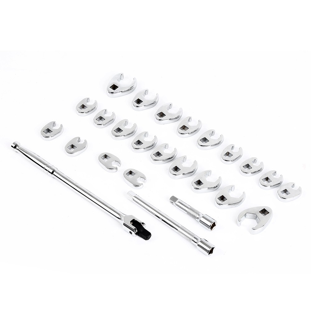 25PCS Crowfoot Wrench Set - 3/8in.Dr