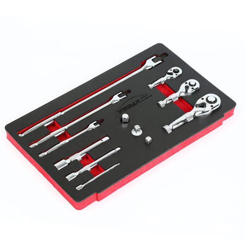 12PCS Stubby Ratchet,Flexible Bar with Accessories
