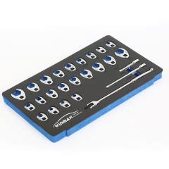 25PCS Crowfoot Wrench Set - 3/8in.Dr