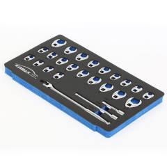 25PCS Crowfoot Wrench Set - 3/8in.Dr