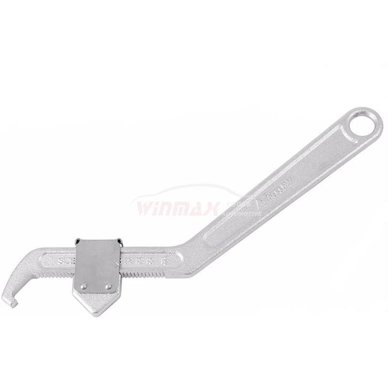 Adjustable Hook Wrench With Round Nose