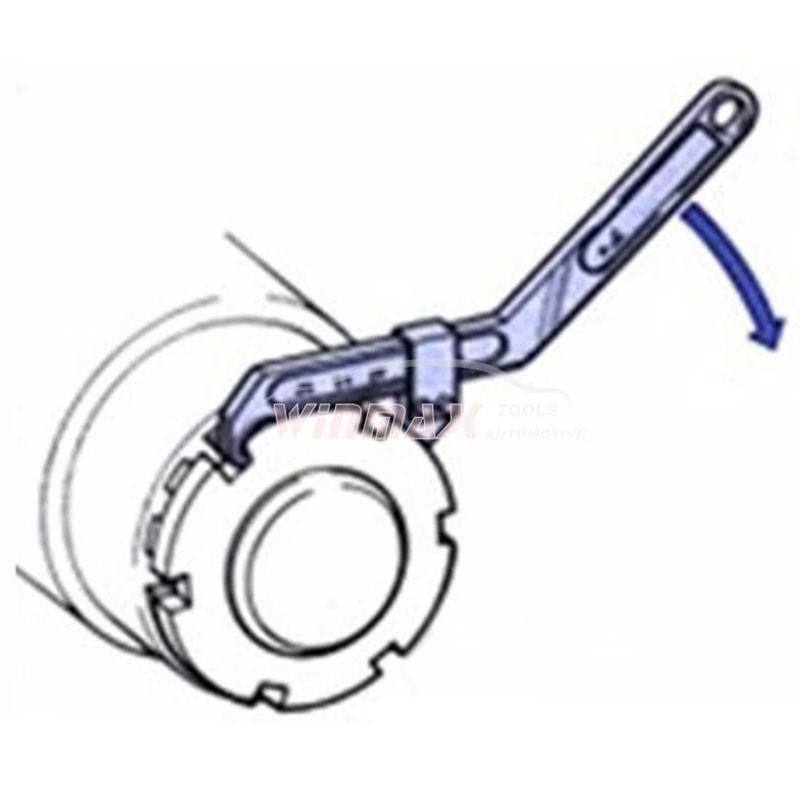 Adjustable Hook Wrench With Round Nose