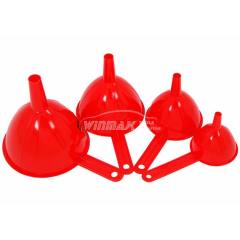 4 Piece Plastic Funnel Set with Handle
