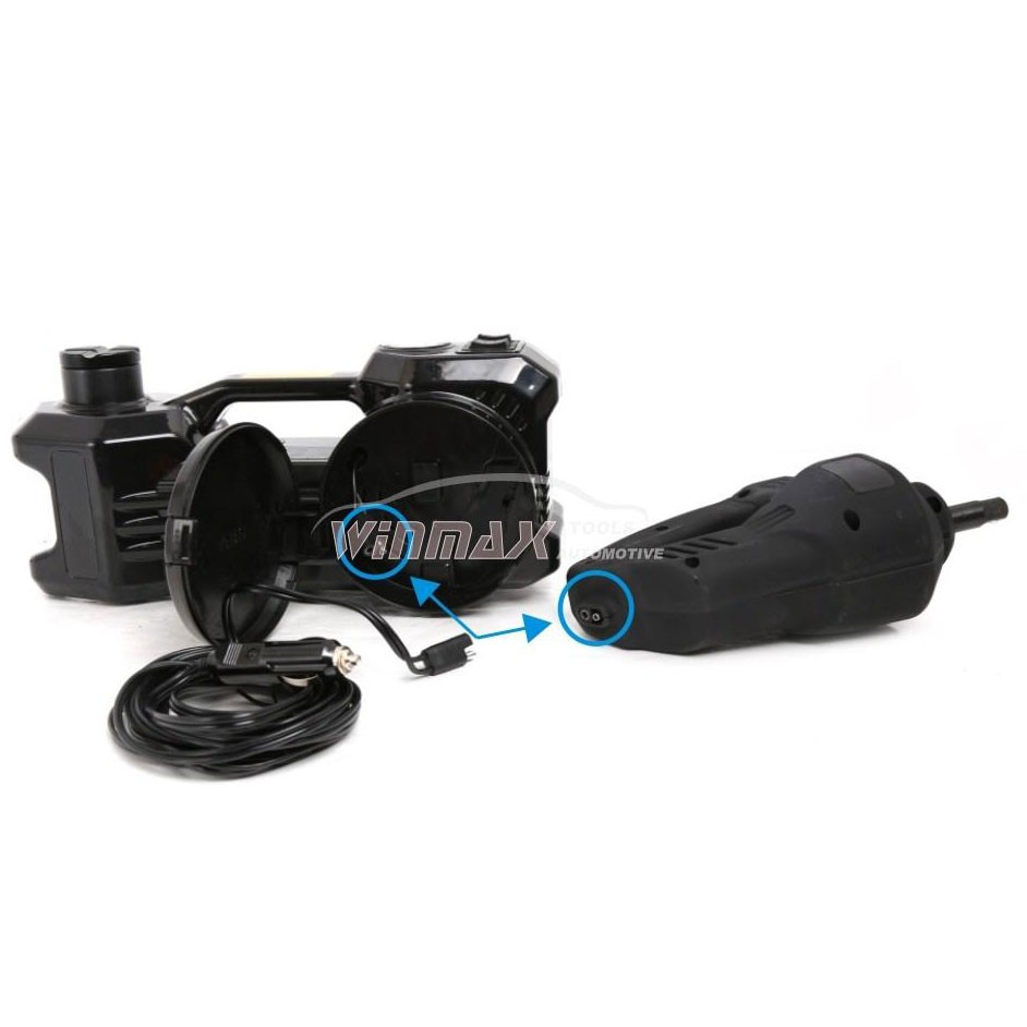 Multi-function Car Repair Set -Car Hydraulic Floor Jack /Tire Inflator Gauge & Impact Wrench Set