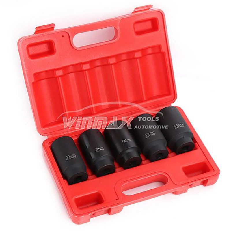 5PC 1/2"DR Deep Axle Nut Impact Socket Set
