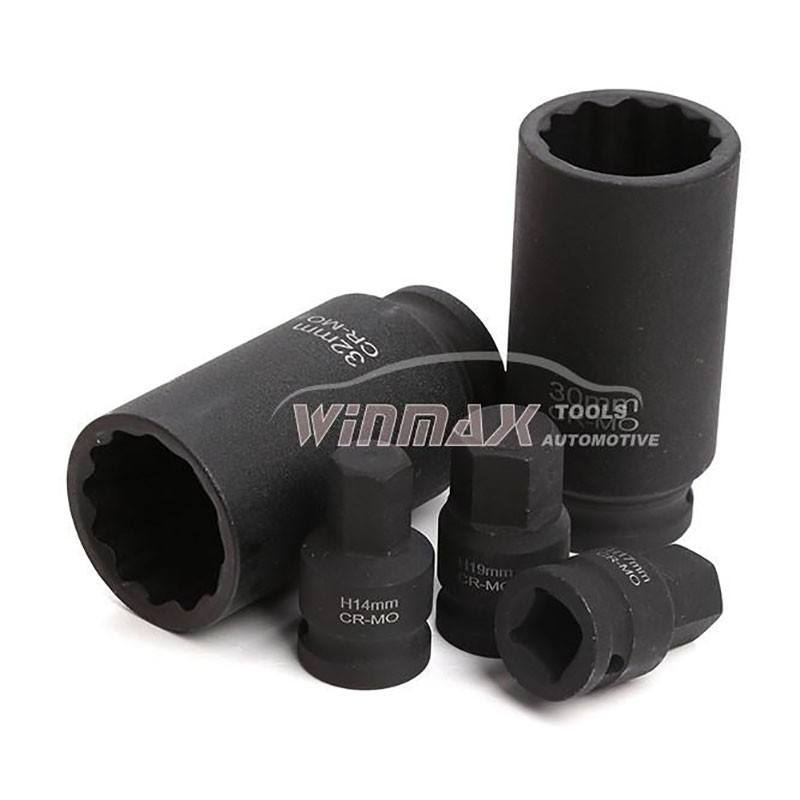 6PC 1/2"DR Deep Axle Nut Impact Socket Set